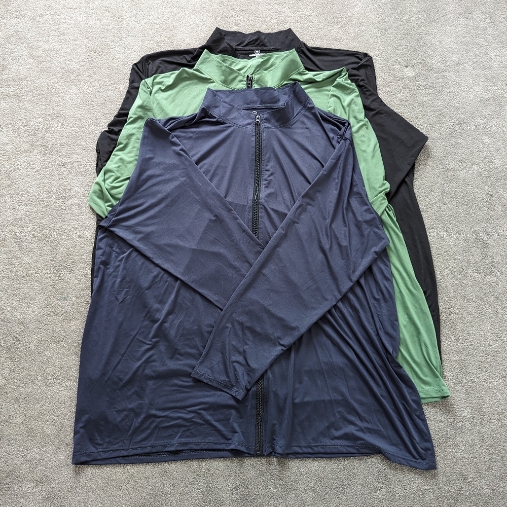 Real Essentials Women's Zip up Sweatshirt Set of 3 Size 5X NEW NWT